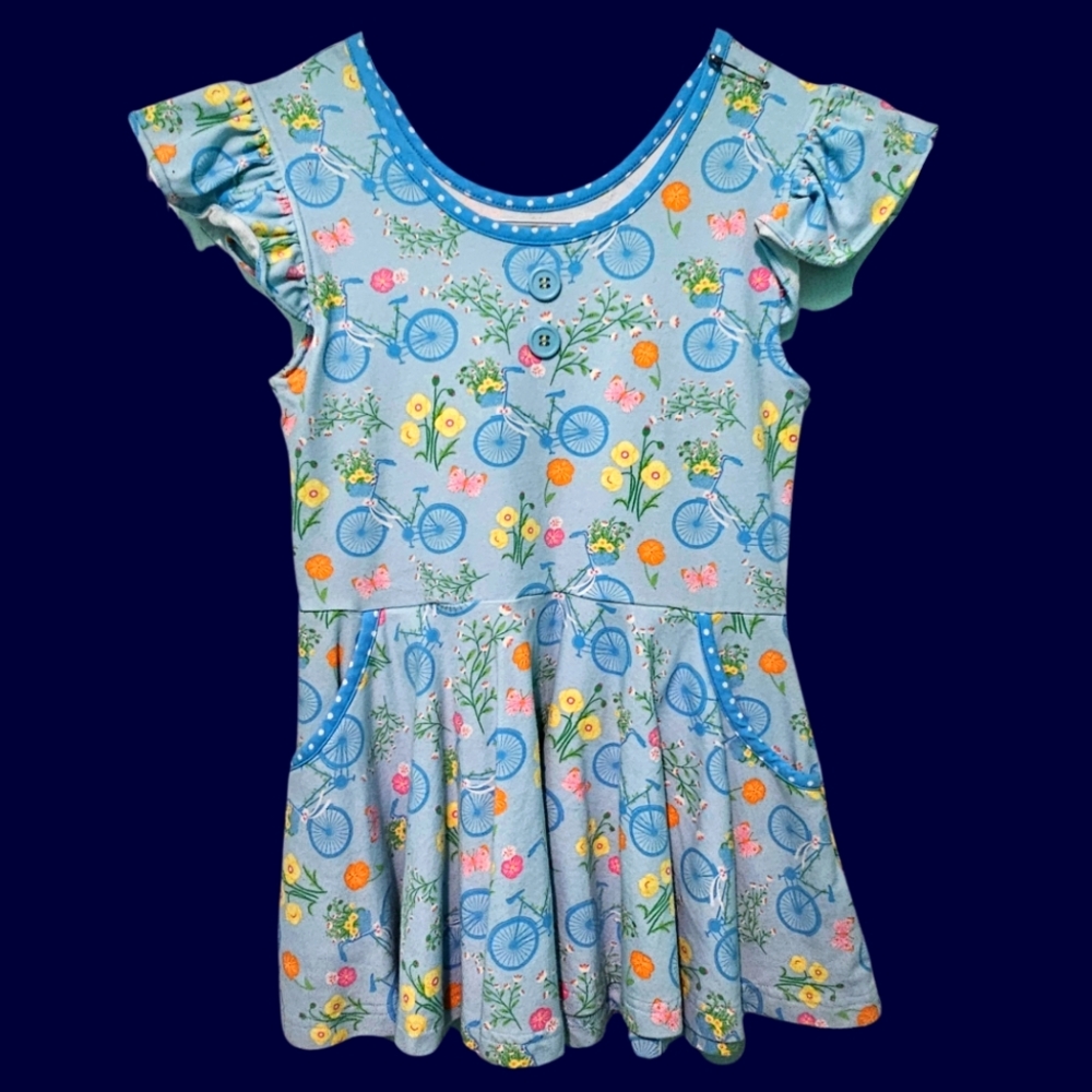 Eleanor Rose, Dress Kids size 10 Baby Blue Soft Pastel Flowy Cotton